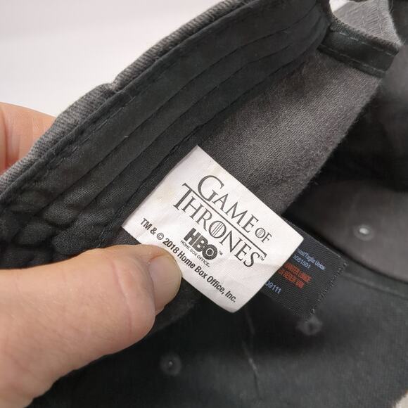 Game Of Thrones Slideback Baseball Cap Gray One Size Adjustable Embroidered - Picture 9 of 9